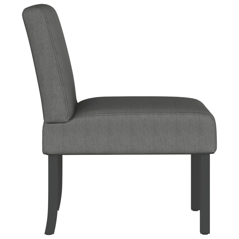 Slipper Chair Dark Gray Fabric. Picture 3