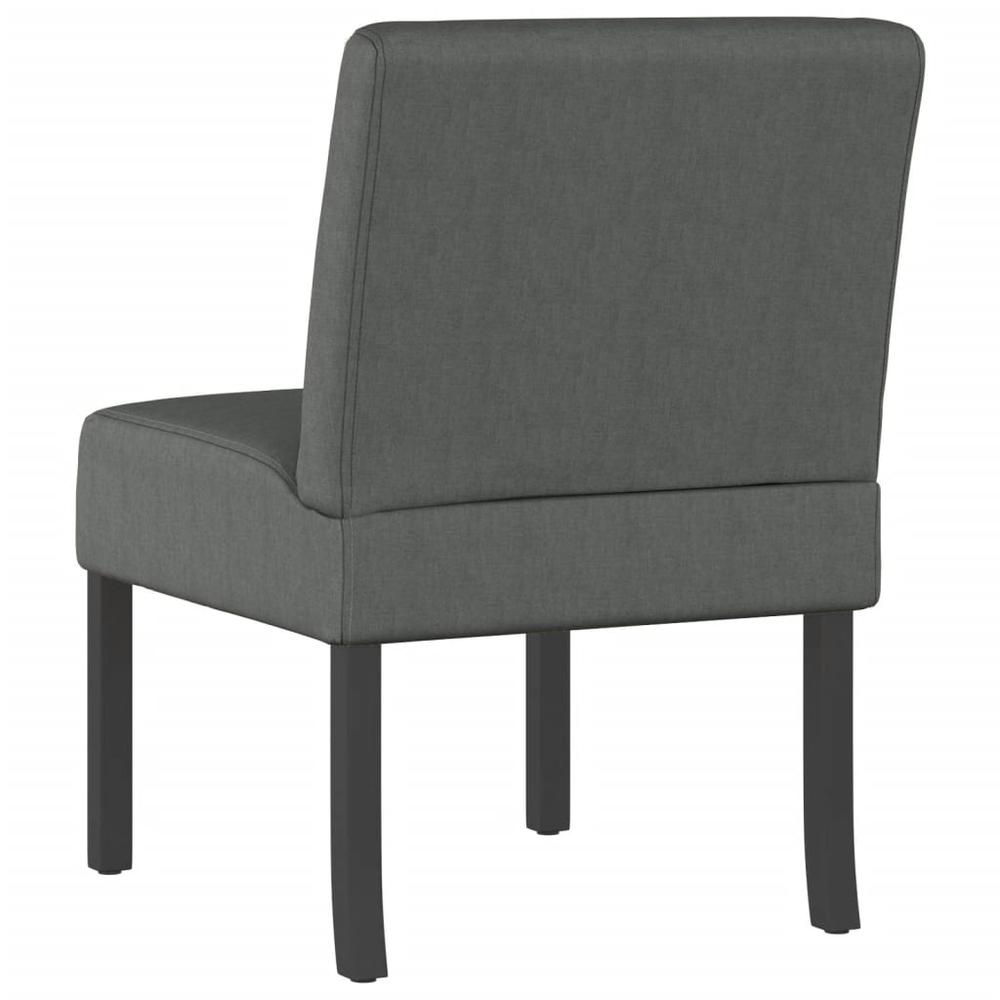 Slipper Chair Dark Gray Fabric. Picture 4