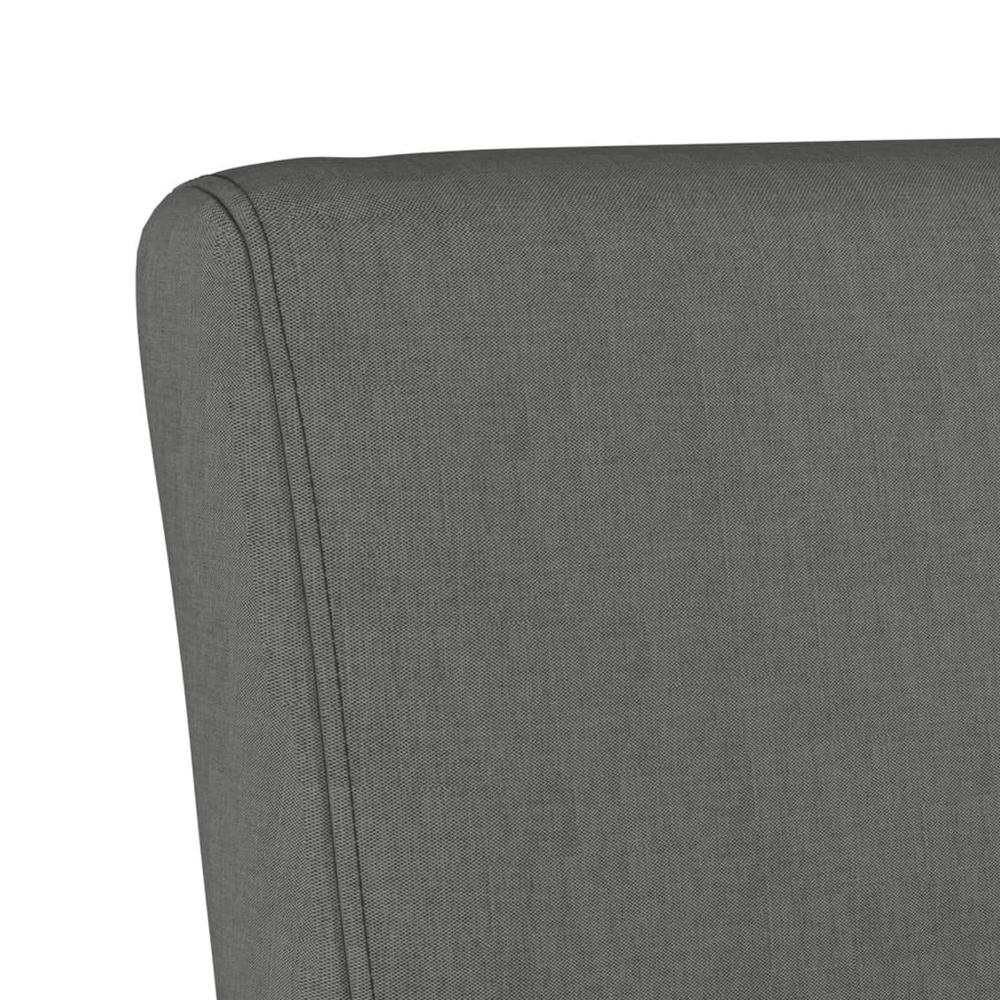 Slipper Chair Dark Gray Fabric. Picture 5