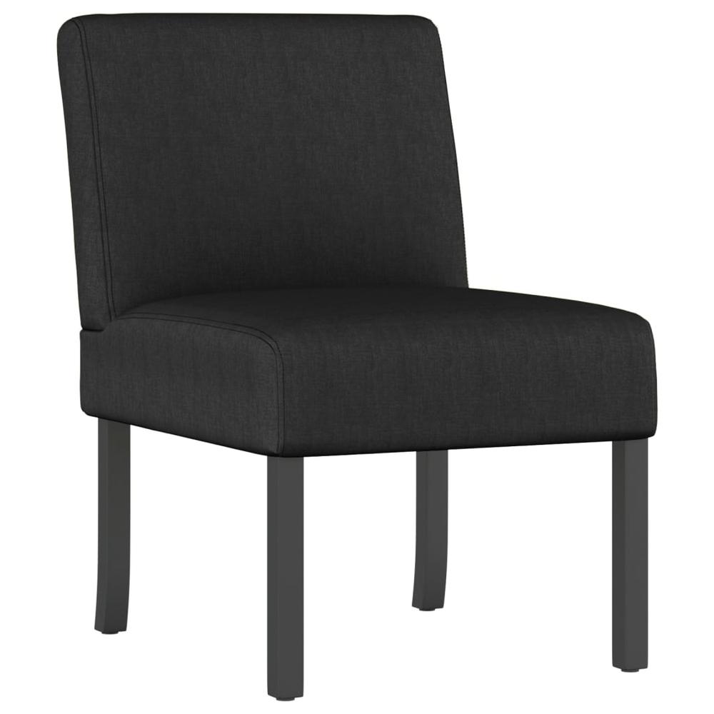 Slipper Chair Black Fabric. Picture 1