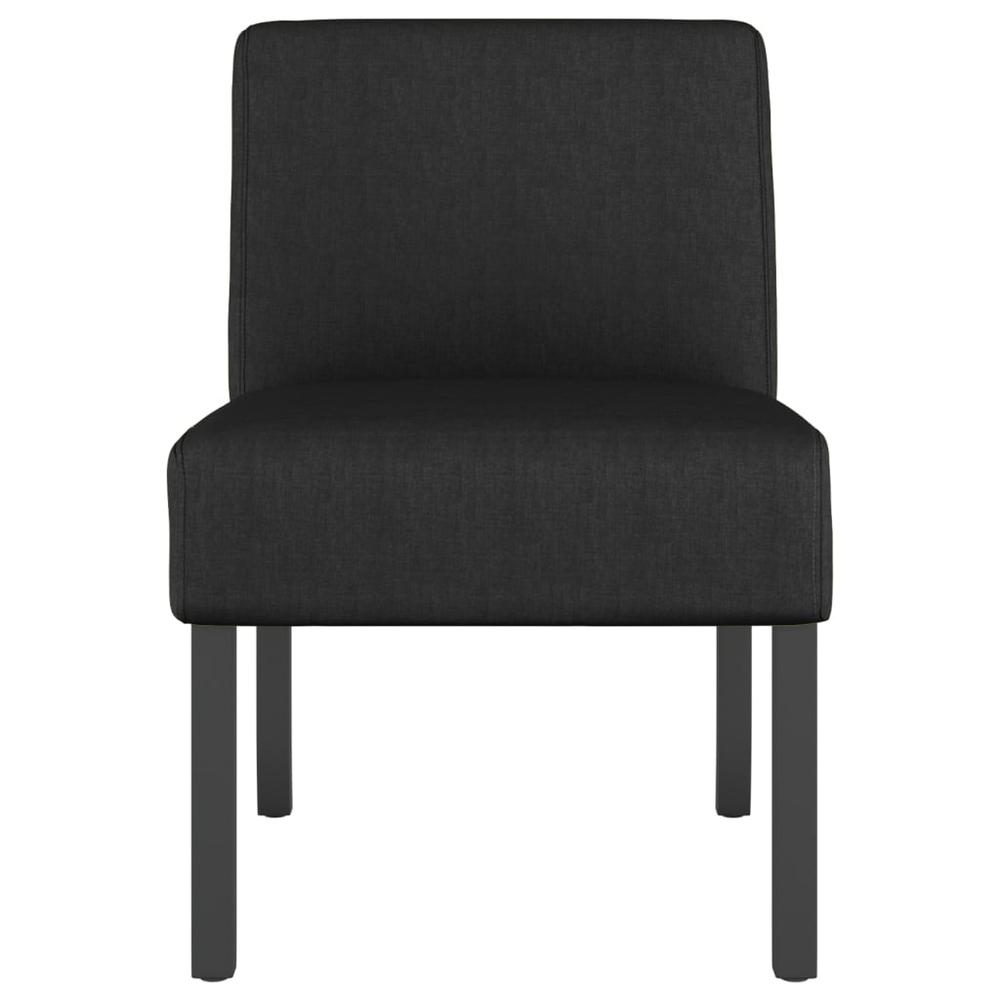 Slipper Chair Black Fabric. Picture 2
