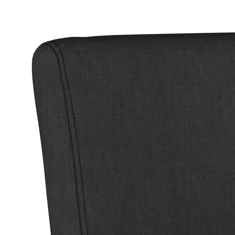 Slipper Chair Black Fabric. Picture 5