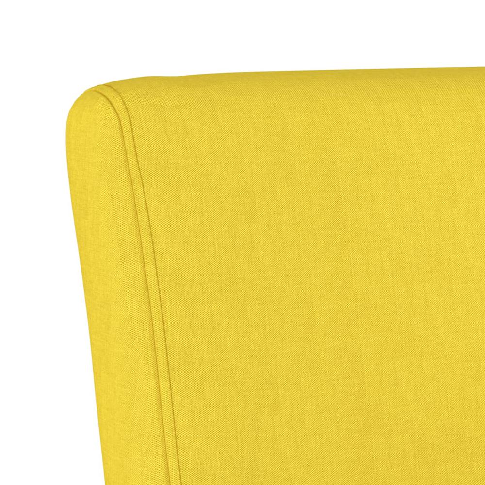 Slipper Chair Light Yellow Fabric. Picture 5