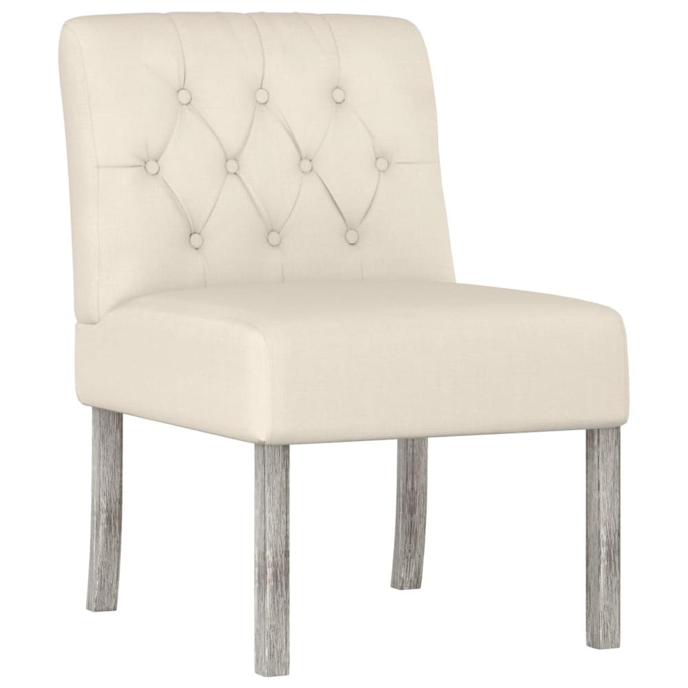 Slipper Chair Linen Fabric Button Design. Picture 1
