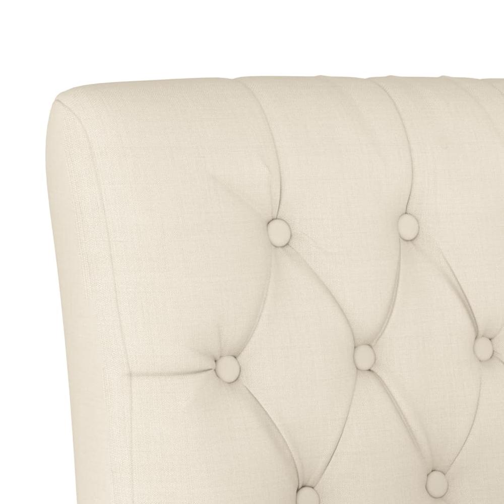 Slipper Chair Linen Fabric Button Design. Picture 5