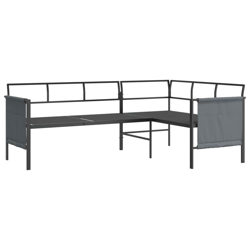2 Piece Patio Lounge Set Anthracite Steel. Picture 4