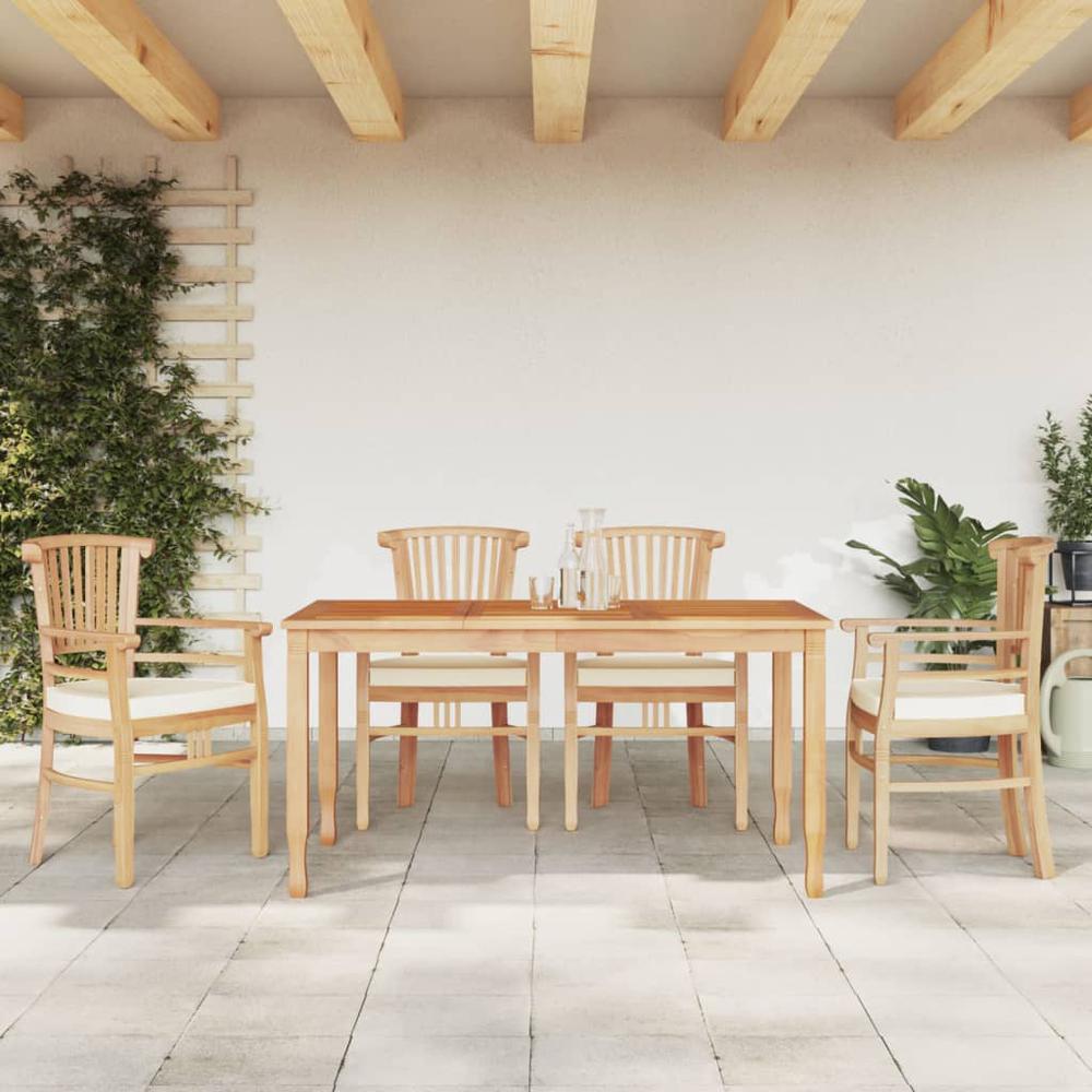 5 Piece Patio Dining Set Solid Wood Teak. Picture 12