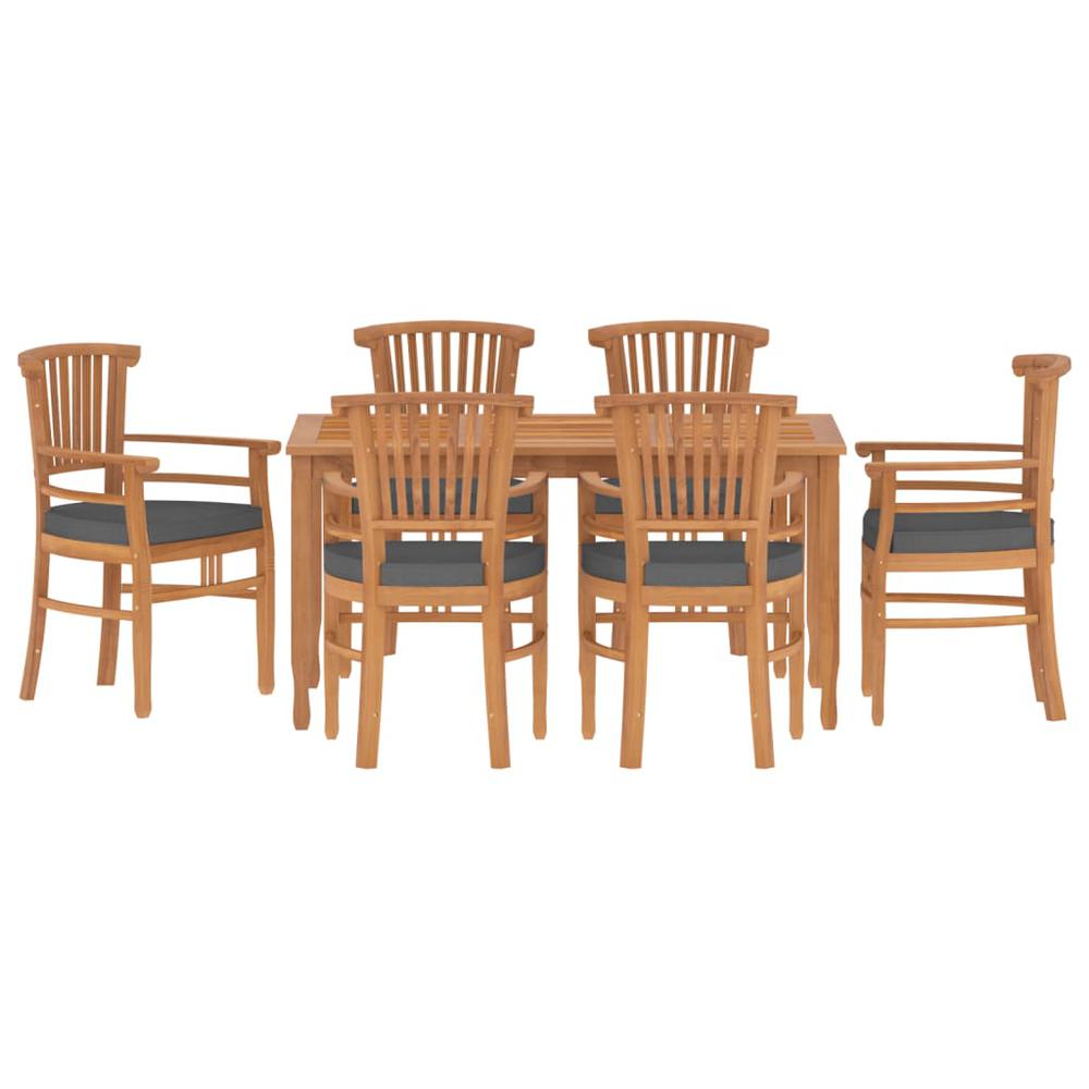7 Piece Patio Dining Set Solid Wood Teak. Picture 1