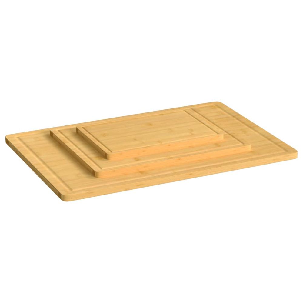 3 Piece Chopping Board Set Bamboo. Picture 2
