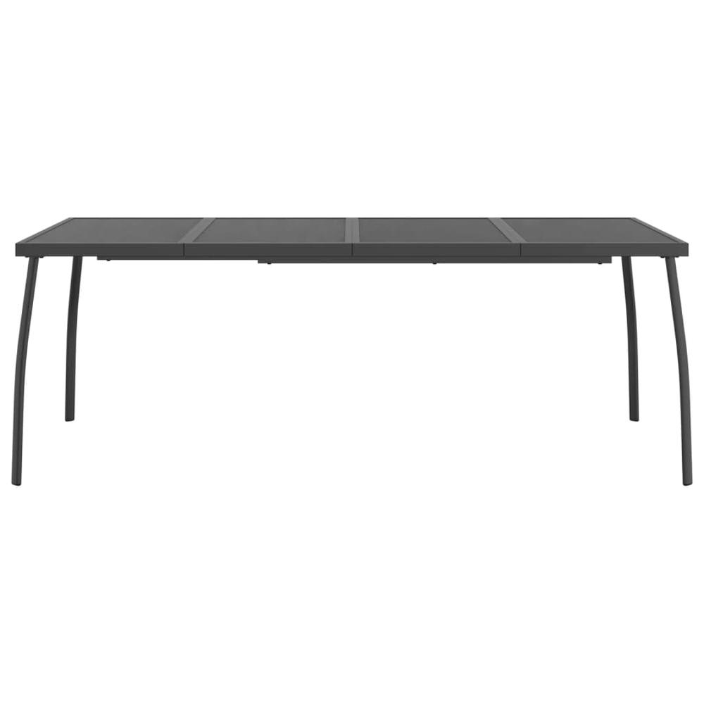 Patio Table Anthracite 78.7"x39.4"x28.3" Steel Mesh. Picture 2