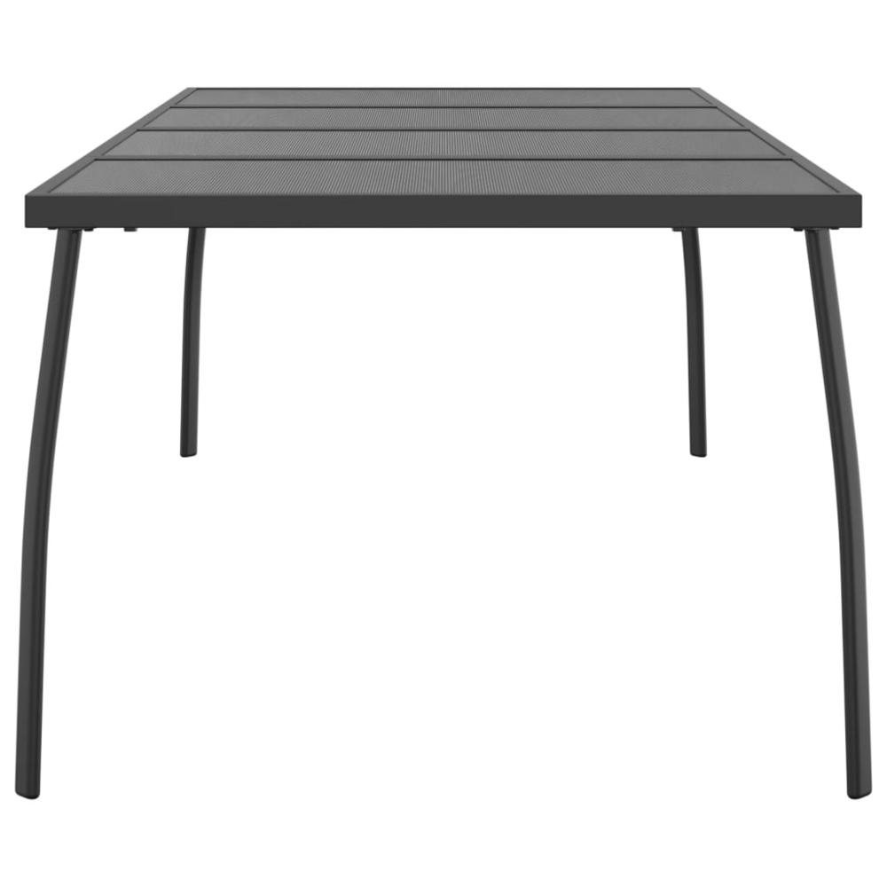 Patio Table Anthracite 78.7"x39.4"x28.3" Steel Mesh. Picture 3