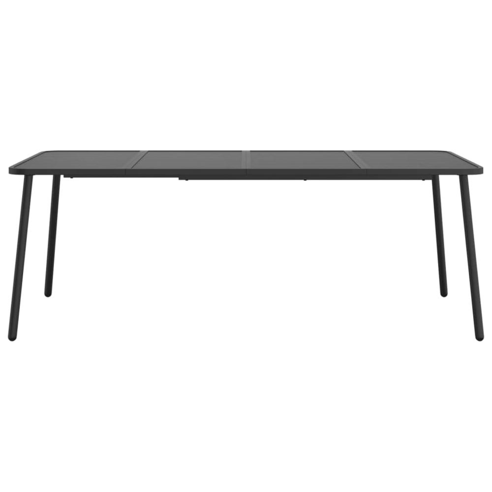 Patio Table Anthracite 78.7"x39.4"x28" Steel. Picture 2