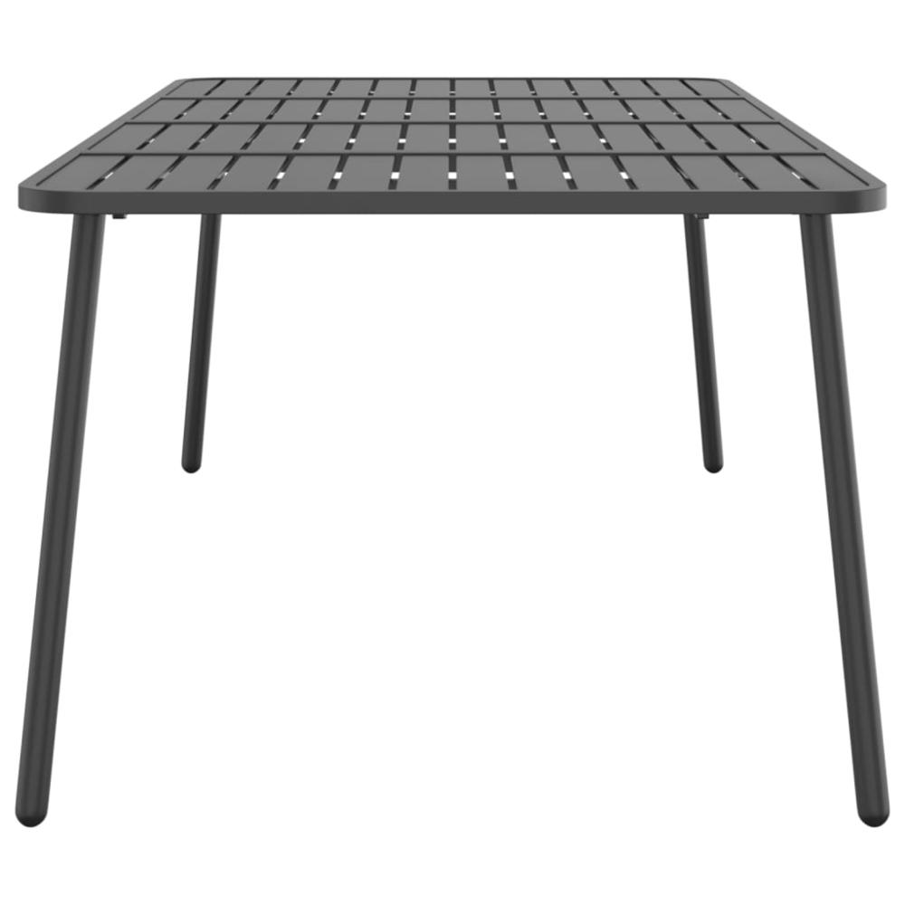 Patio Table Anthracite 78.7"x39.4"x28" Steel. Picture 3