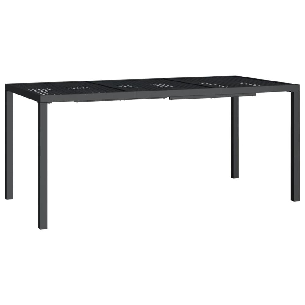 Patio Table Anthracite 65"x31.5"x28.3" Steel. Picture 1