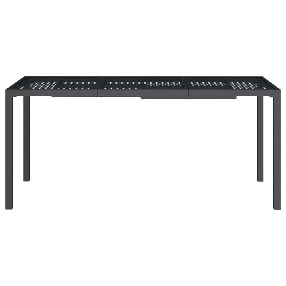 Patio Table Anthracite 65"x31.5"x28.3" Steel. Picture 2