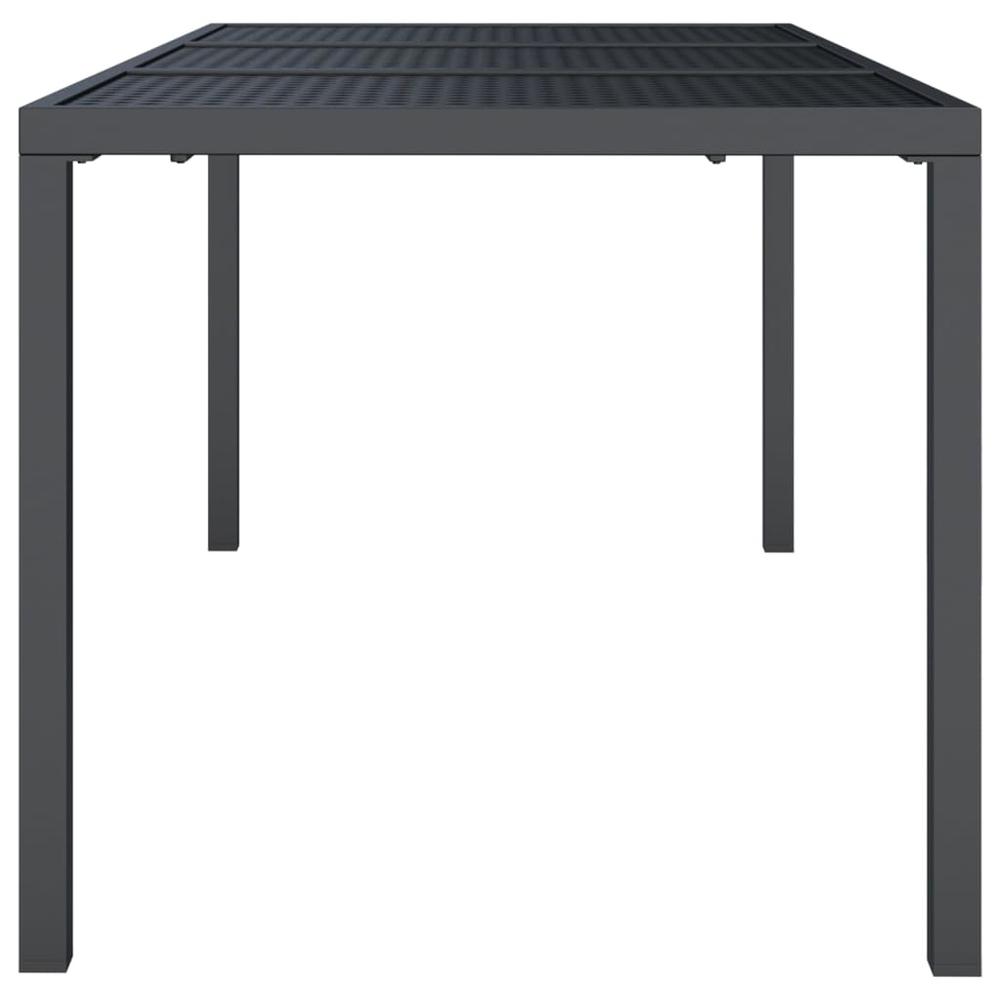Patio Table Anthracite 65"x31.5"x28.3" Steel. Picture 3