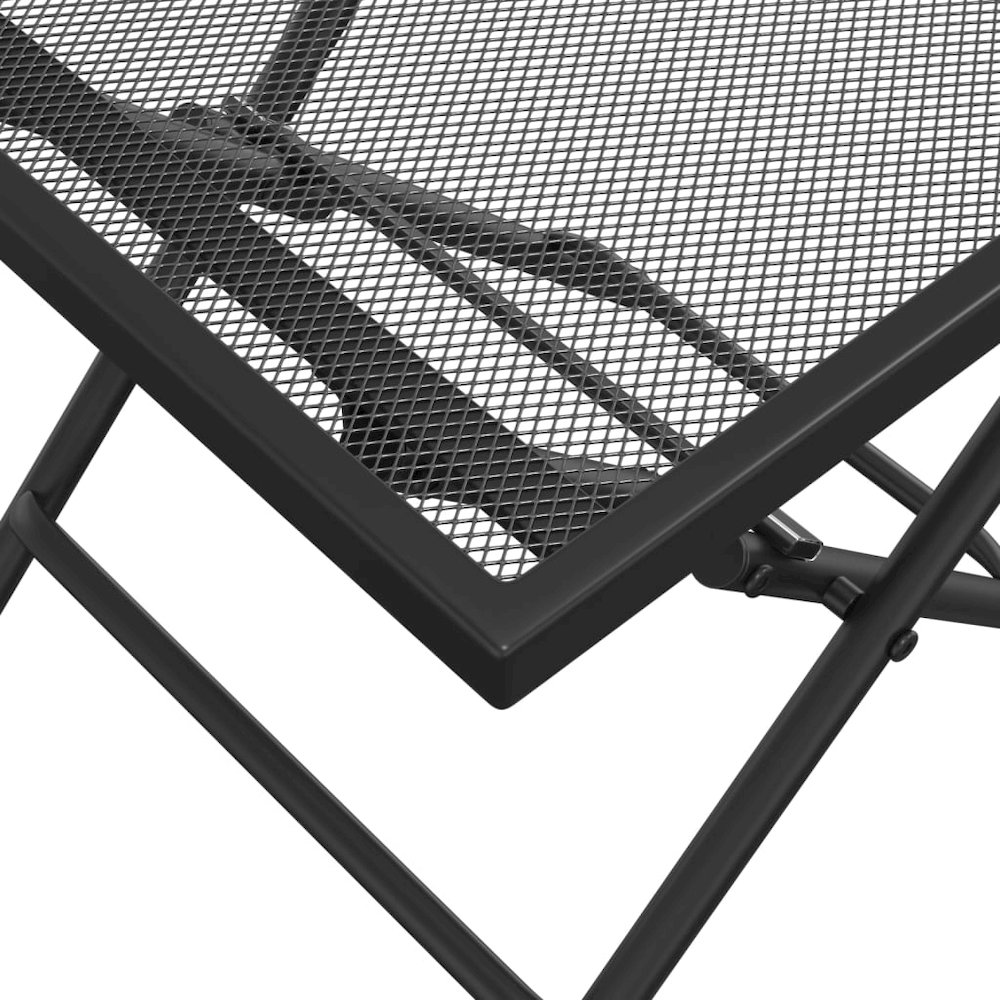 Folding Patio Table Anthracite 15"x15"x15" Steel Mesh. Picture 7