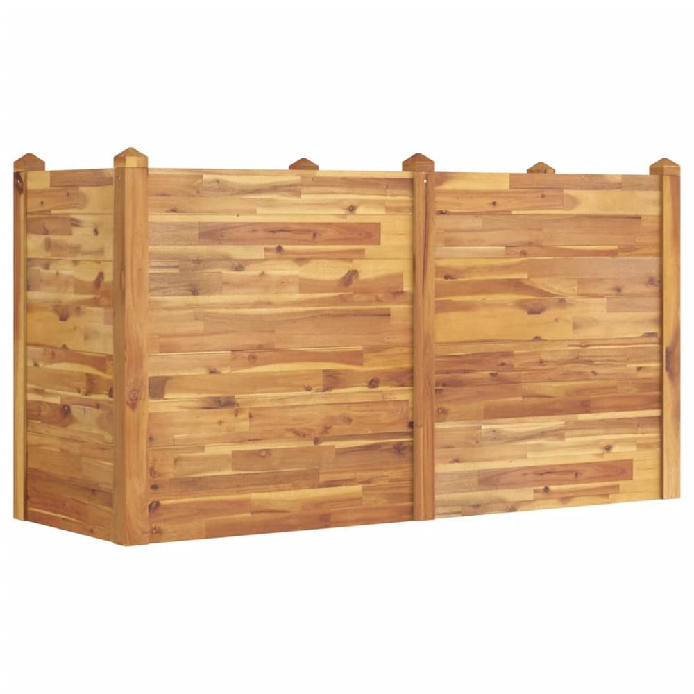 Garden Raised Bed 63"x23.6"x33.1" Solid Wood Acacia. Picture 1