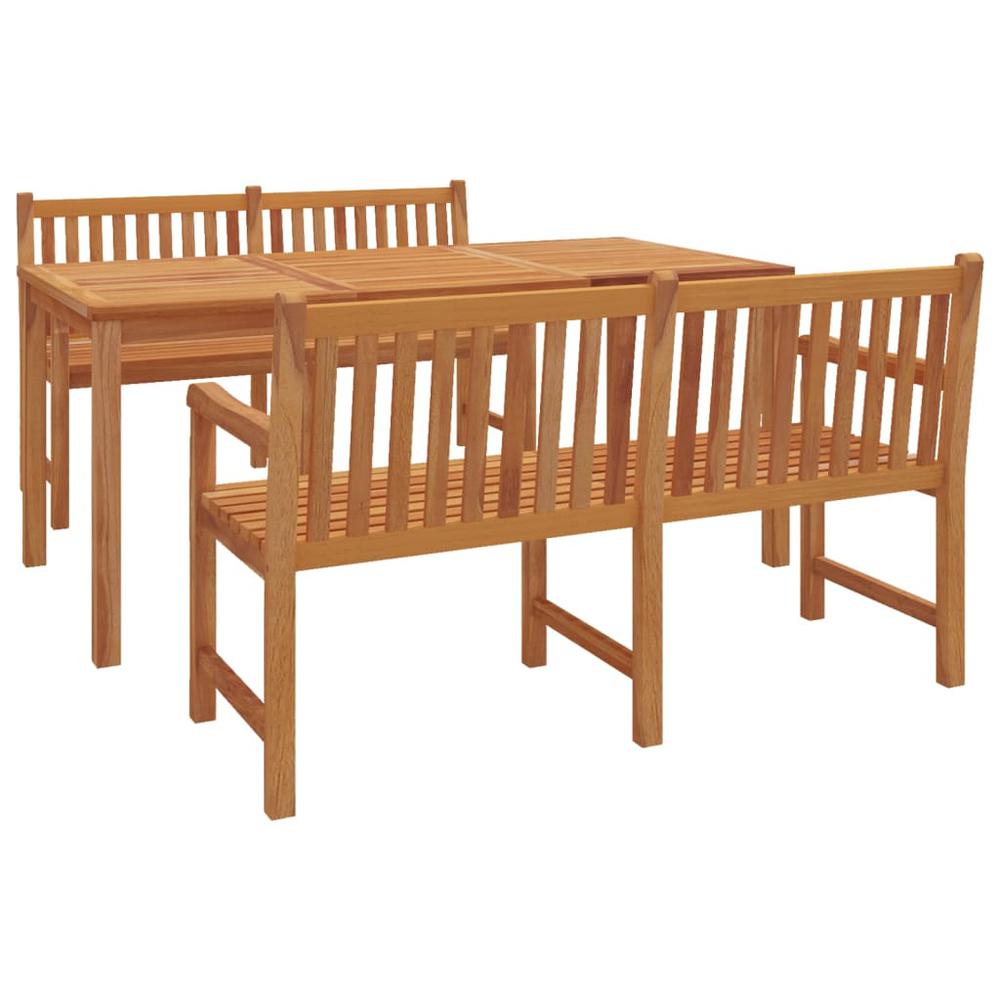 3 Piece Patio Dining Set Solid Wood Teak. Picture 2