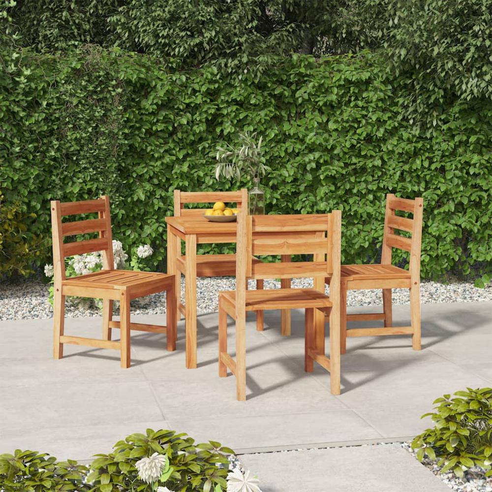 5 Piece Patio Dining Set Solid Wood Teak. Picture 10