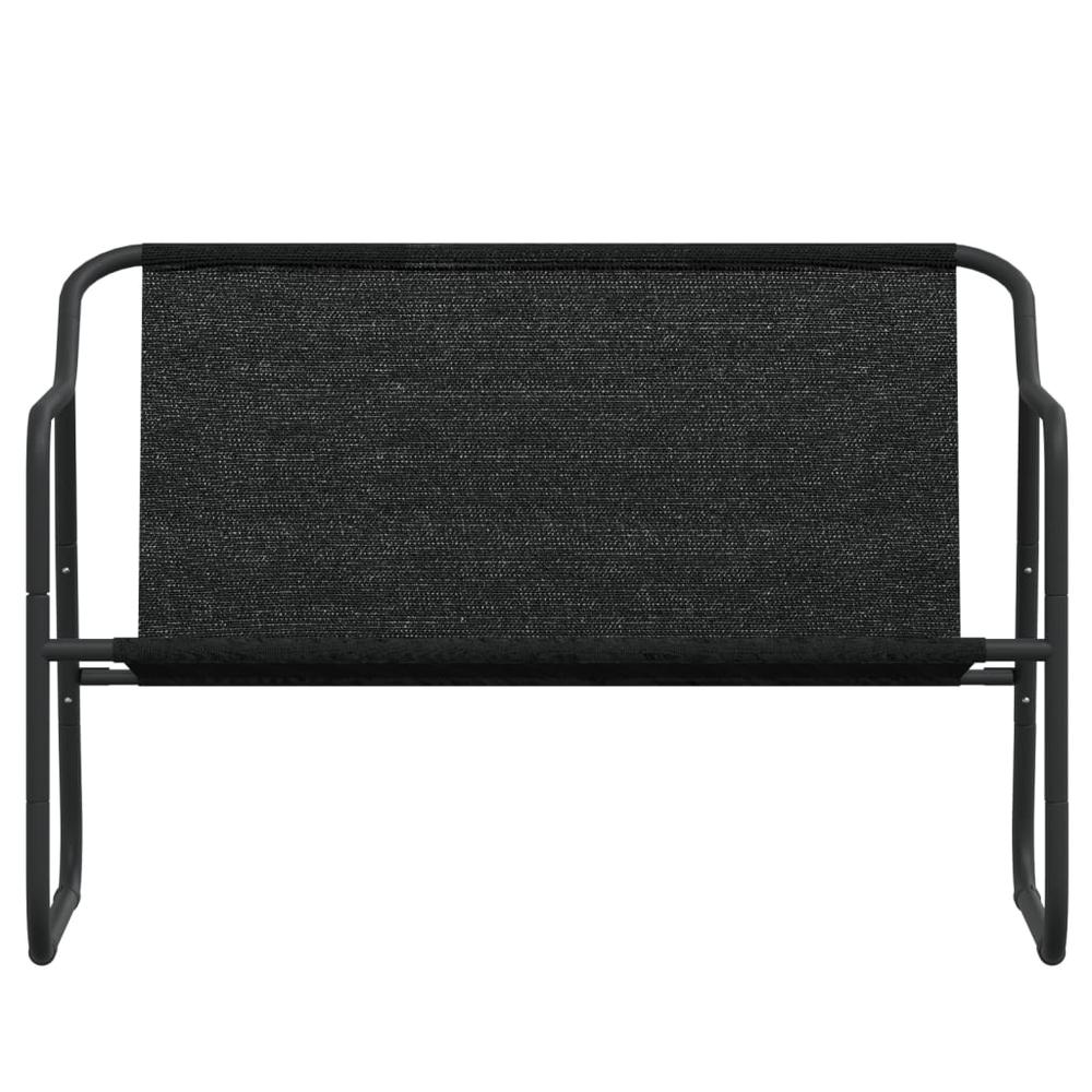 2-Seater Patio Bench with Cushion Anthracite Steel. Picture 5