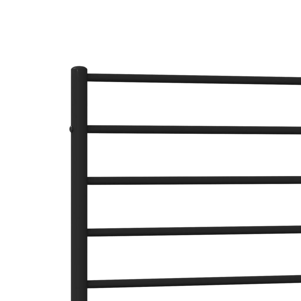 Metal Bed Frame with Headboard Black 39.4"x78.7". Picture 8