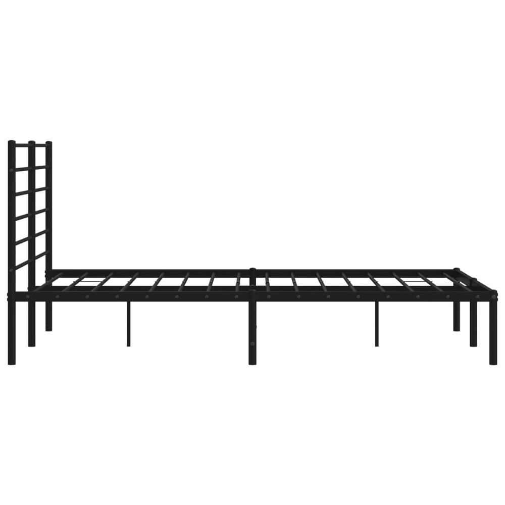 Metal Bed Frame with Headboard Black 53.9"x74.8" Full. Picture 6