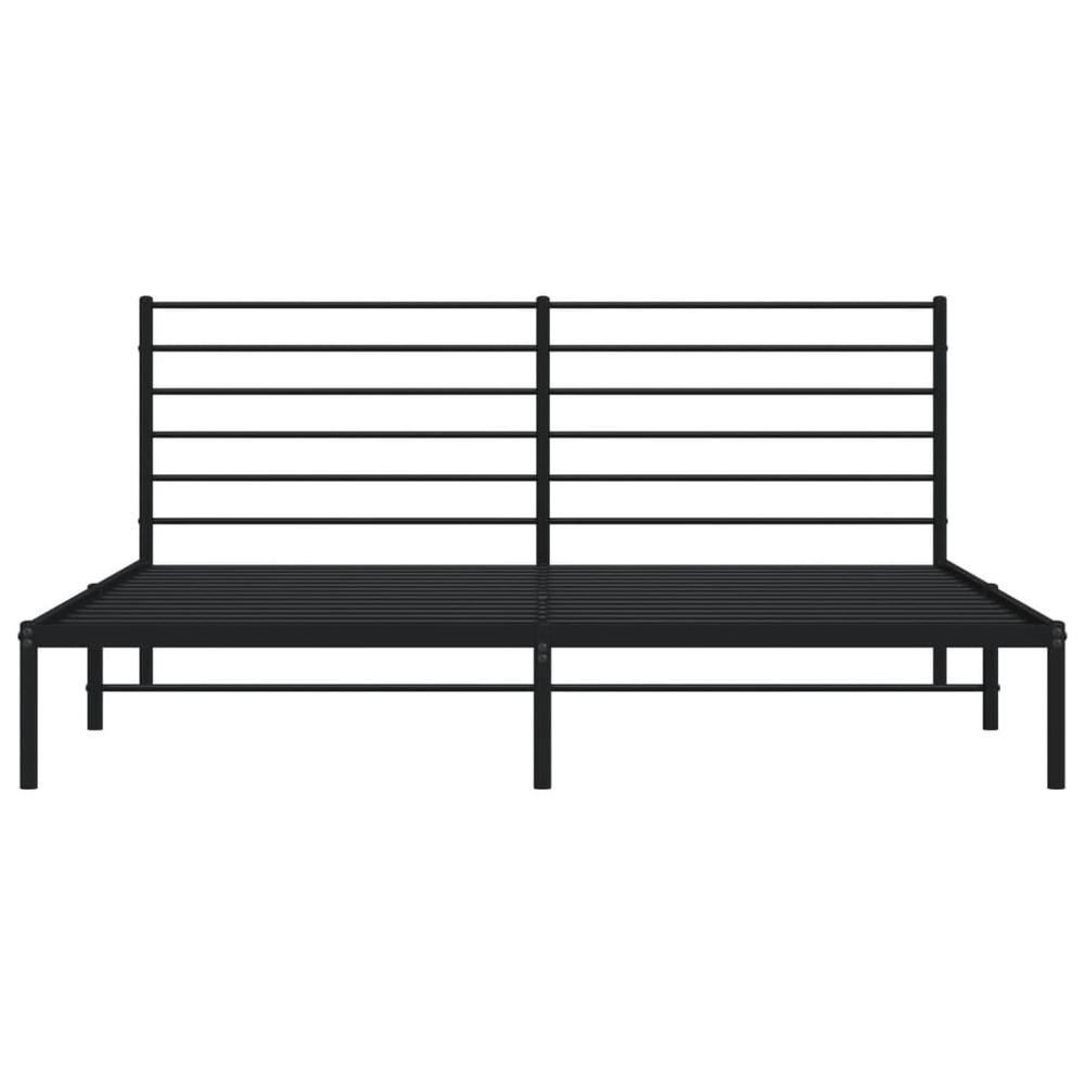 Metal Bed Frame with Headboard Black 72"x83.9" California King. Picture 5