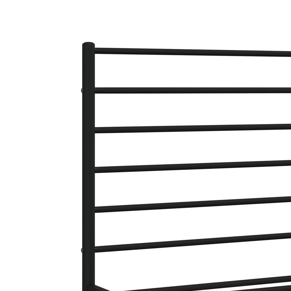 Metal Bed Frame with Headboard Black 76"x79.9" King. Picture 8