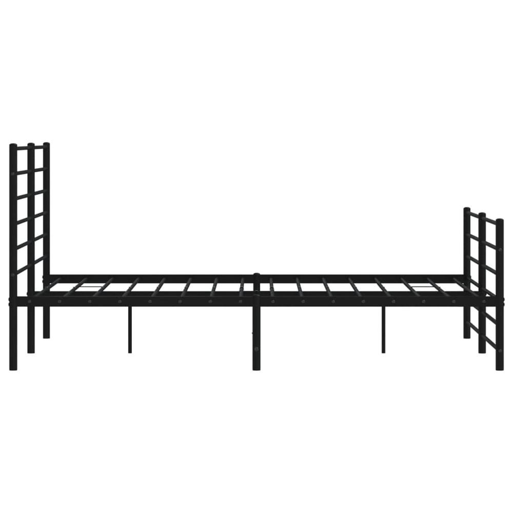 Metal Bed Frame with Headboard and Footboard Black 53.9"x74.8" Full. Picture 6