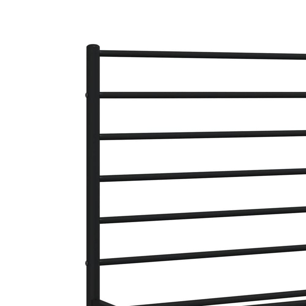 Metal Bed Frame with Headboard and Footboard Black 59.8"x78.7". Picture 8
