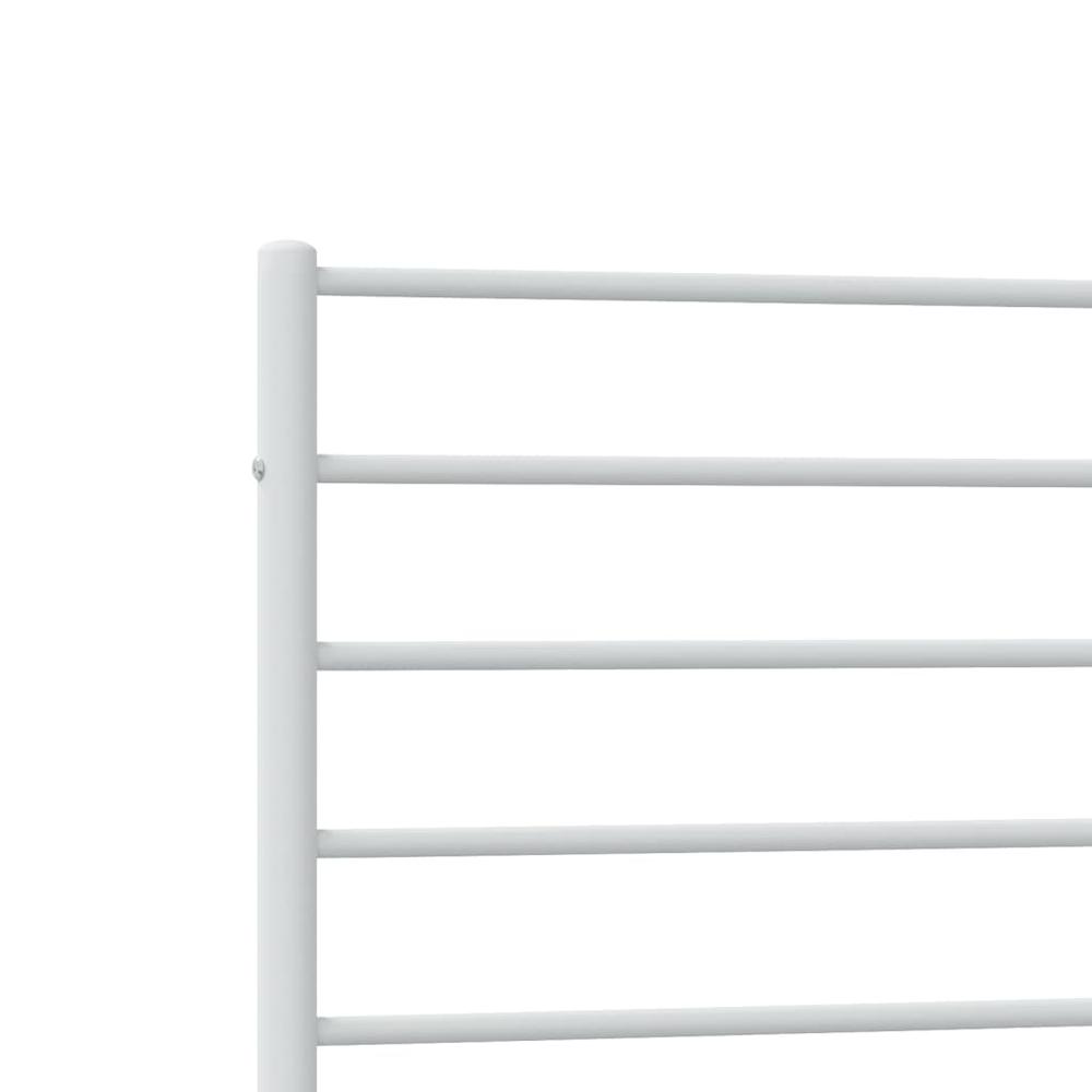 Metal Bed Frame with Headboard White 39.4"x74.8" Twin. Picture 8