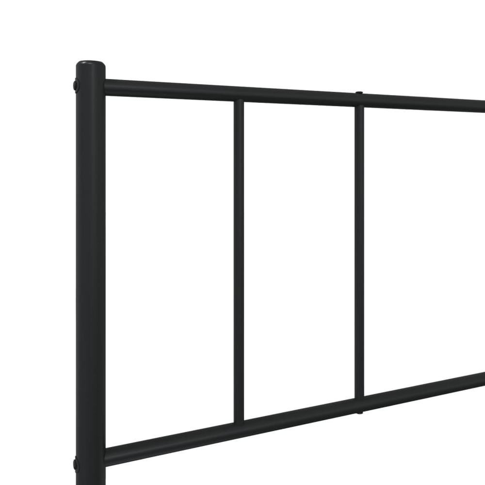 Metal Bed Frame with Headboard and Footboard Black 39.4"x78.7". Picture 8