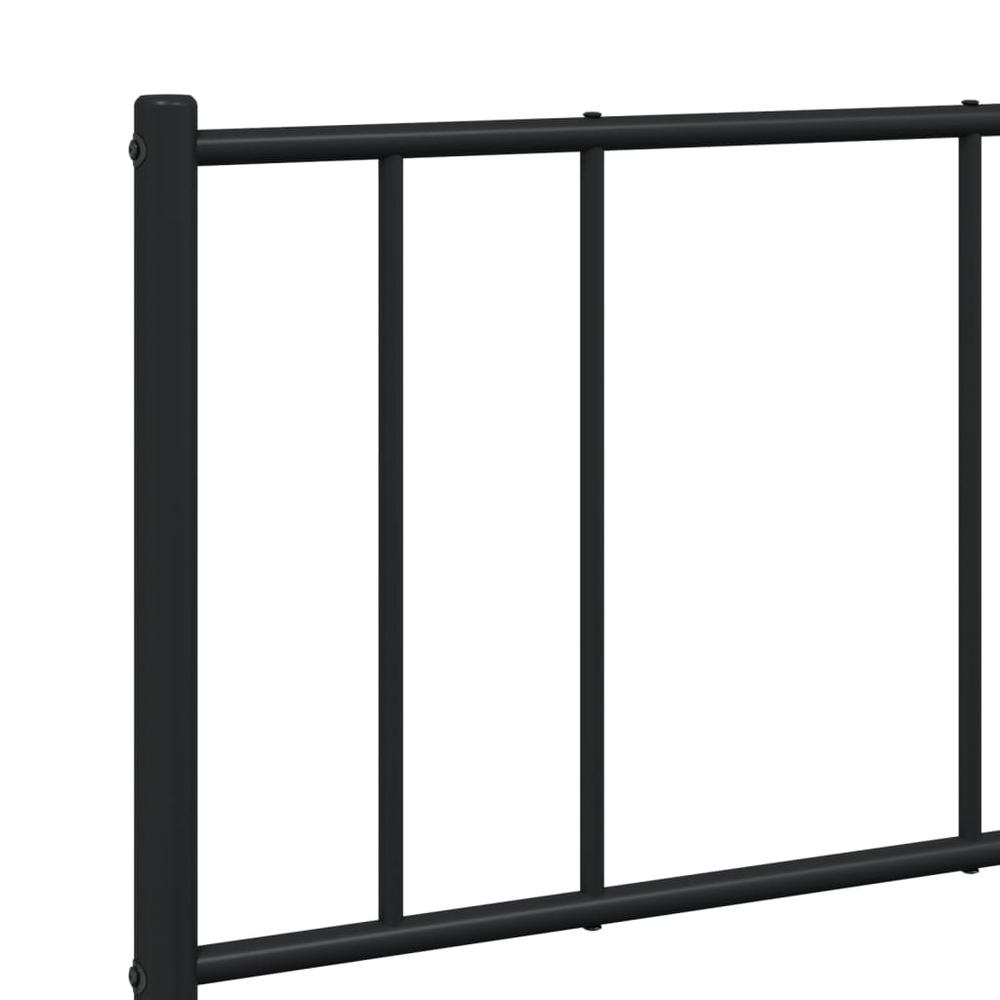 Metal Bed Frame with Headboard and Footboard Black 59.8"x78.7". Picture 8