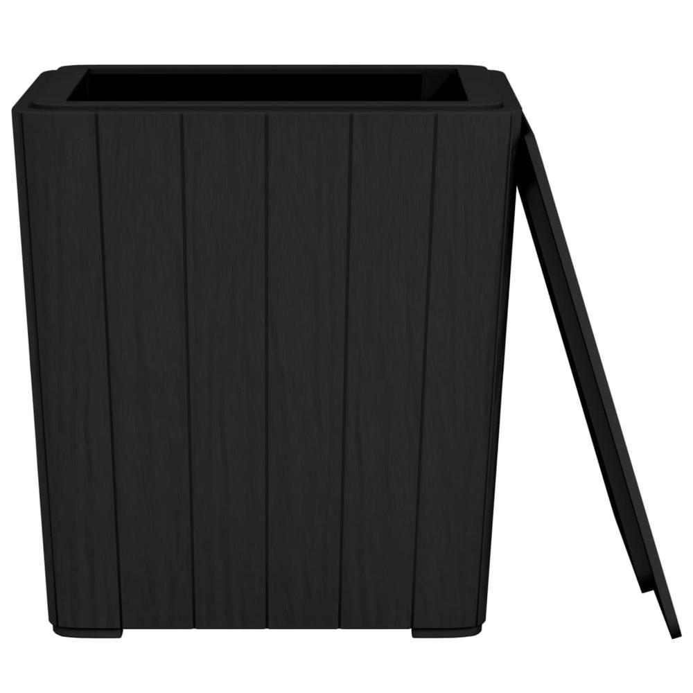 Patio Table with Removable Lid Black Polypropylene. Picture 3