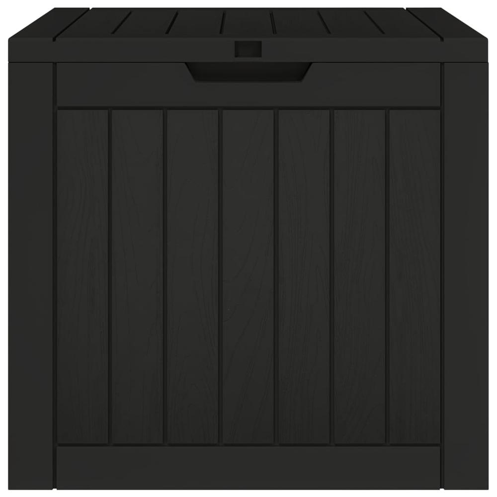 Patio Storage Box Black 21.9"x16.9"x20.9" Polypropylene. Picture 4