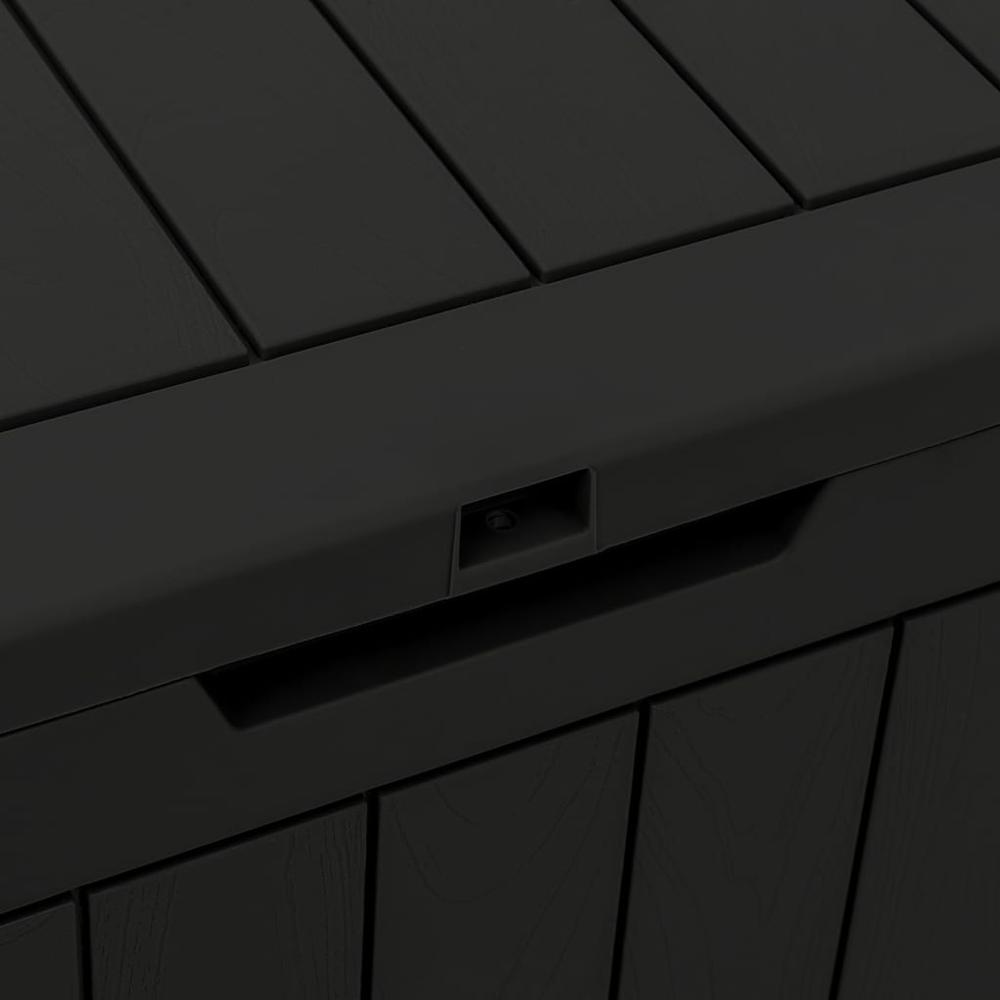 Patio Storage Box Black 21.9"x16.9"x20.9" Polypropylene. Picture 6