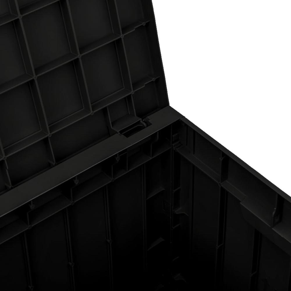 Patio Storage Box Black 21.9"x16.9"x20.9" Polypropylene. Picture 7