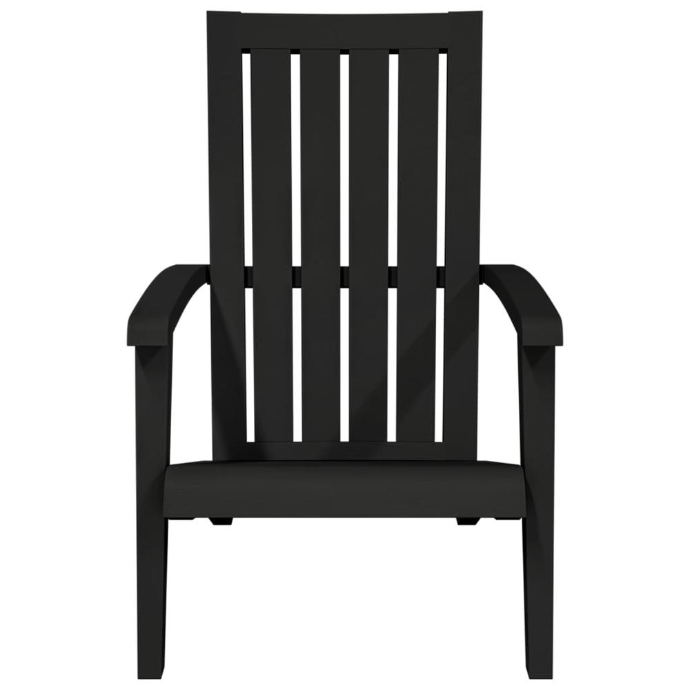 Patio Adirondack Chair Black Polypropylene. Picture 2
