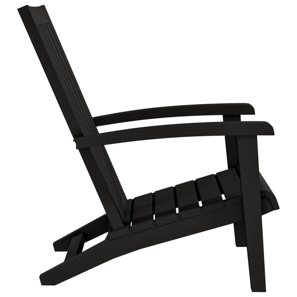 Patio Adirondack Chair Black Polypropylene. Picture 3