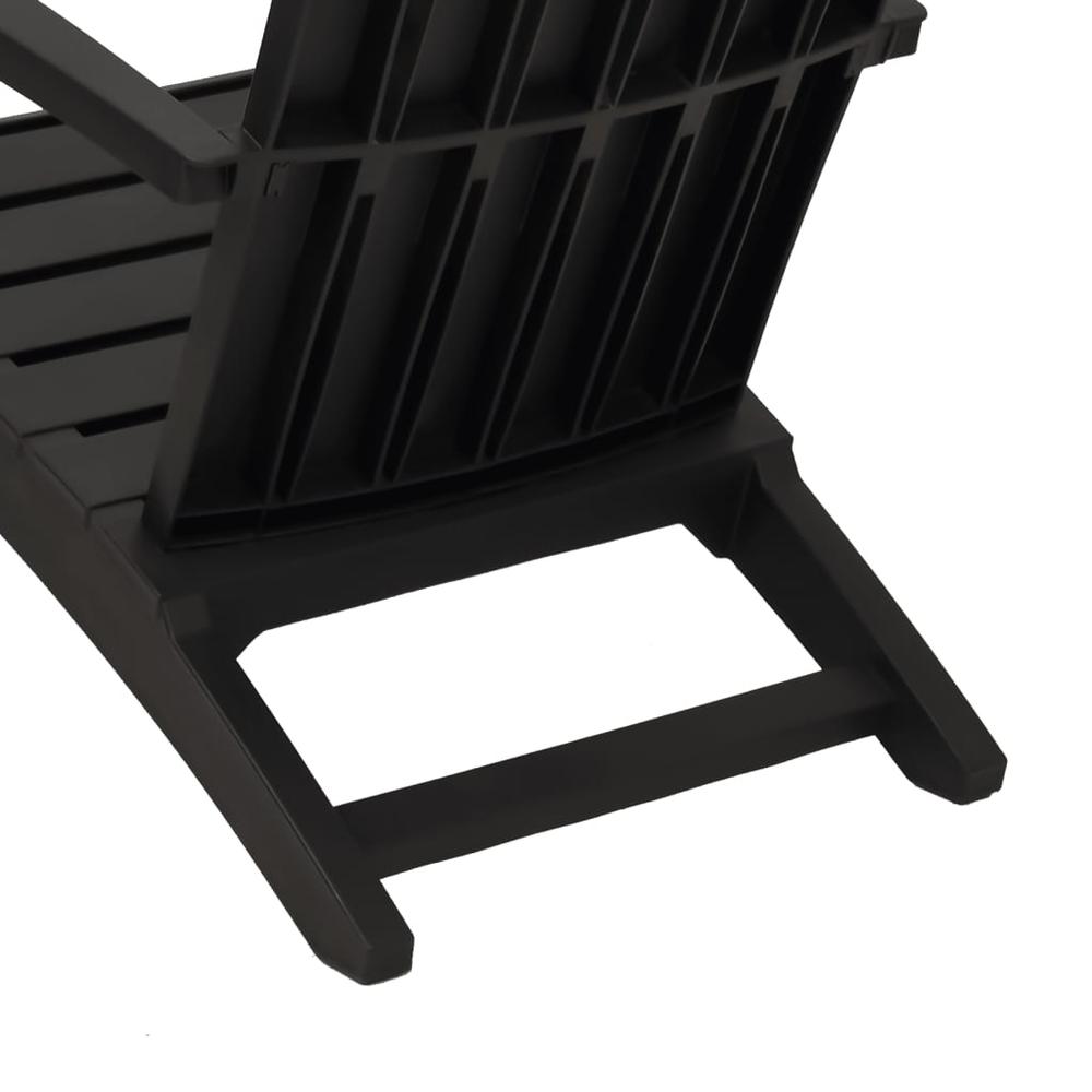 Patio Adirondack Chair Black Polypropylene. Picture 6
