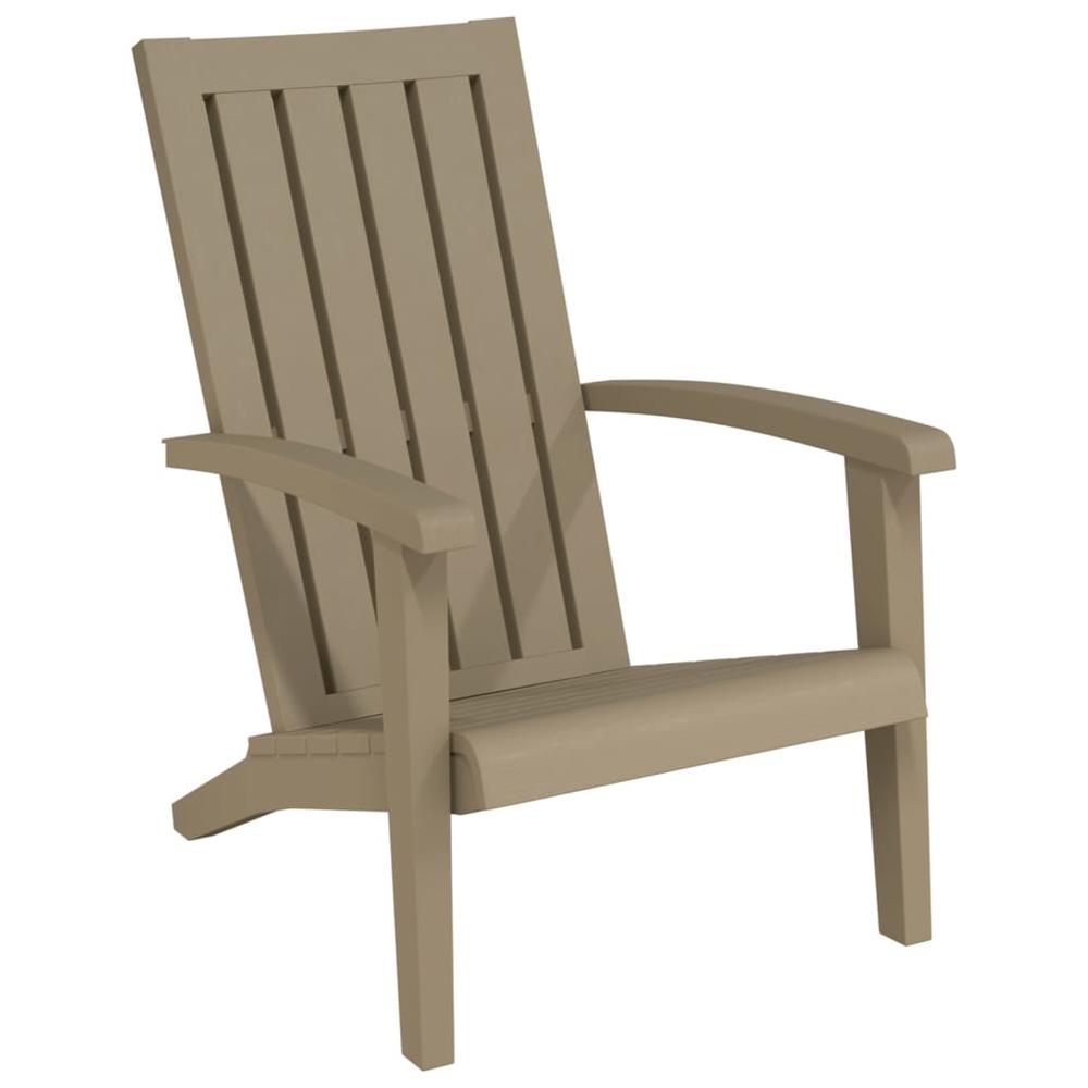 Patio Adirondack Chair Light Brown Polypropylene. Picture 1