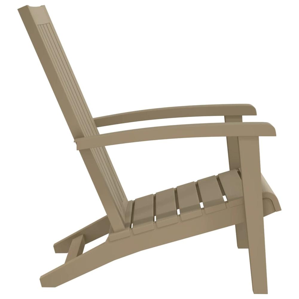 Patio Adirondack Chair Light Brown Polypropylene. Picture 3