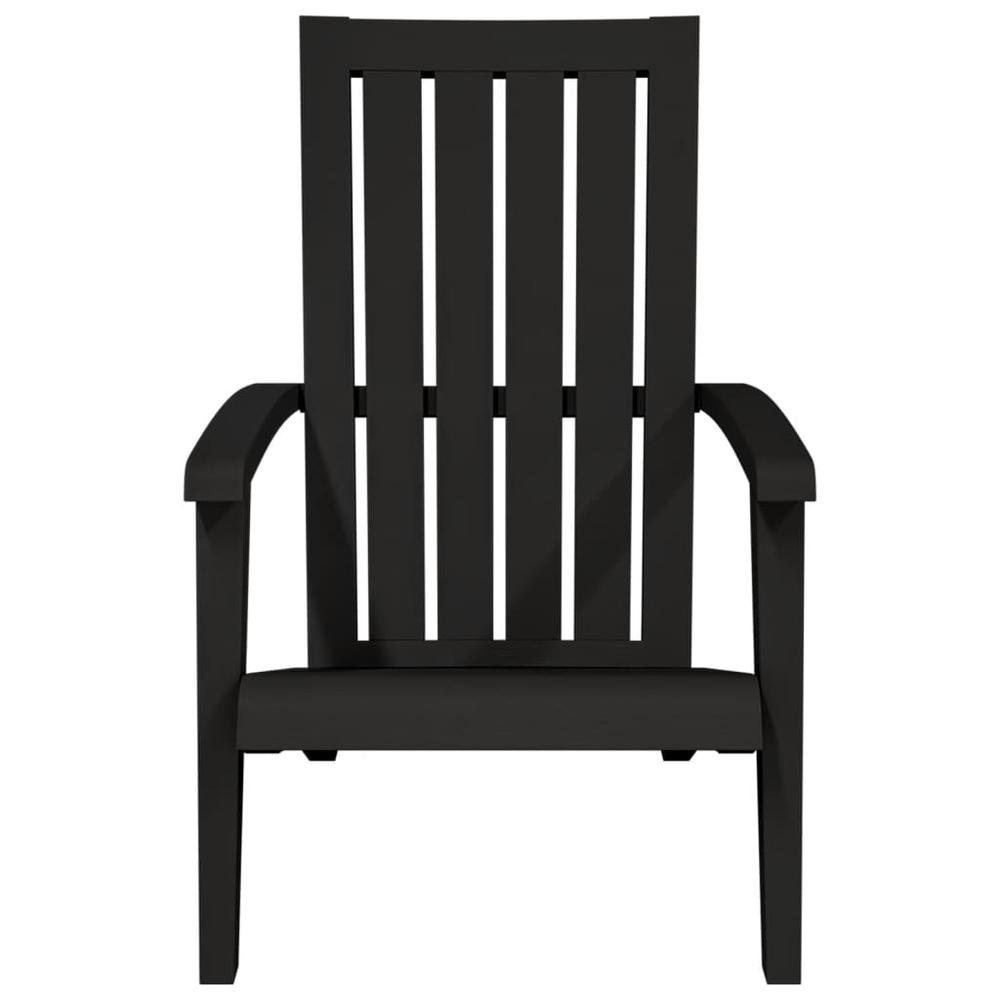 Patio Adirondack Chairs 2 pcs Black Polypropylene. Picture 3
