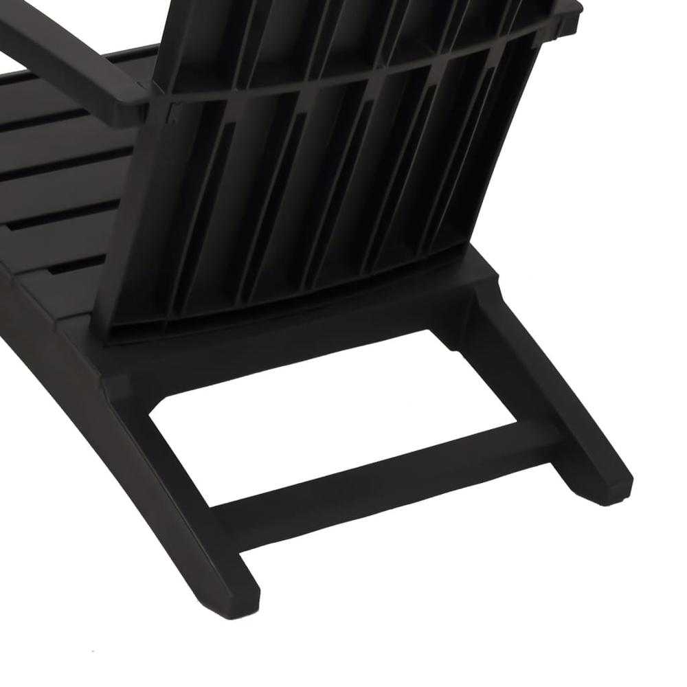 Patio Adirondack Chairs 2 pcs Black Polypropylene. Picture 7