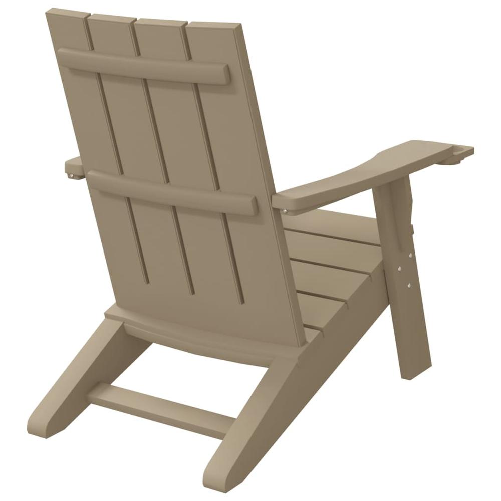 Patio Adirondack Chair Light Brown 29.5"x34.8"x35.2" Polypropylene. Picture 4