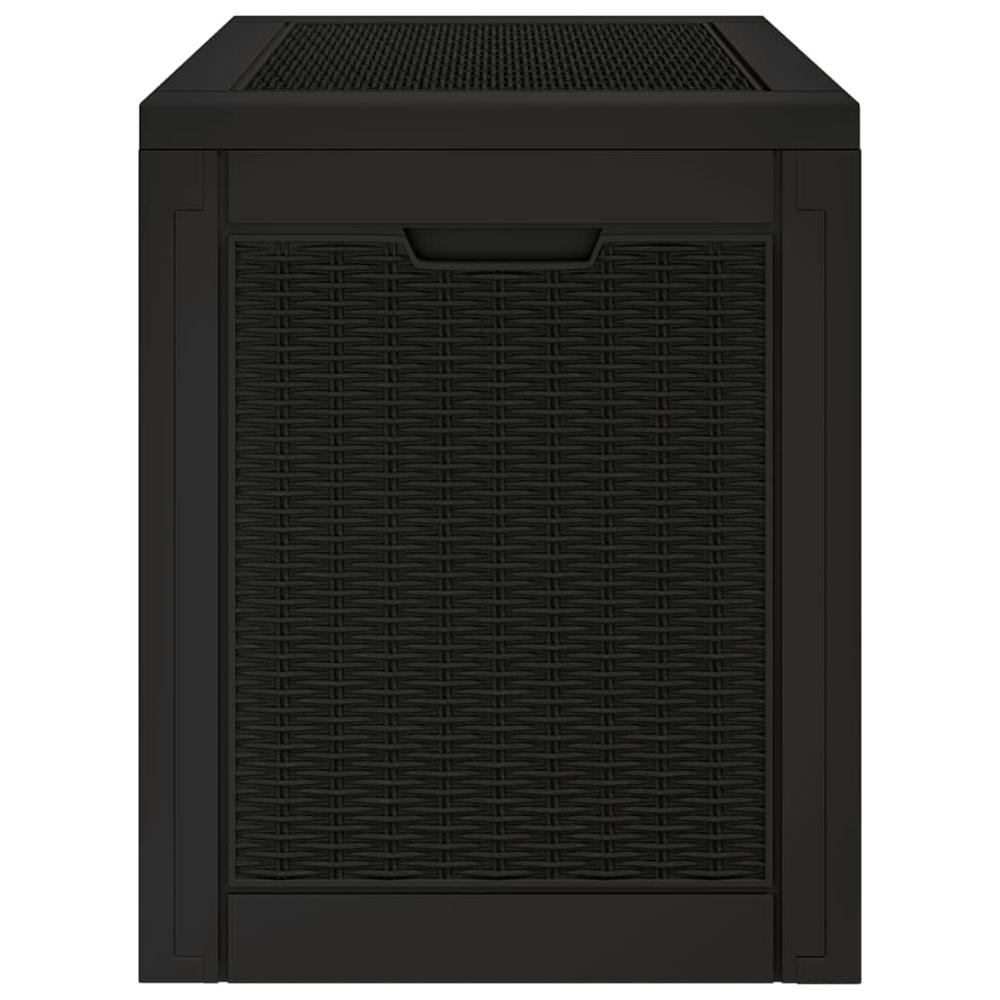 Patio Storage Box Black 21.9"x16.9"x20.9" Polypropylene. Picture 5