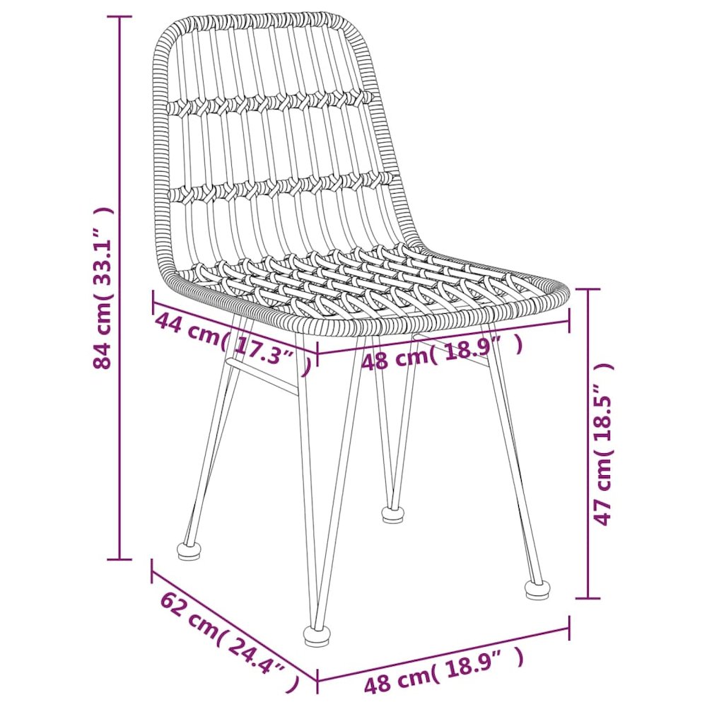 7 Piece Patio Dining Set Poly Rattan. Picture 10