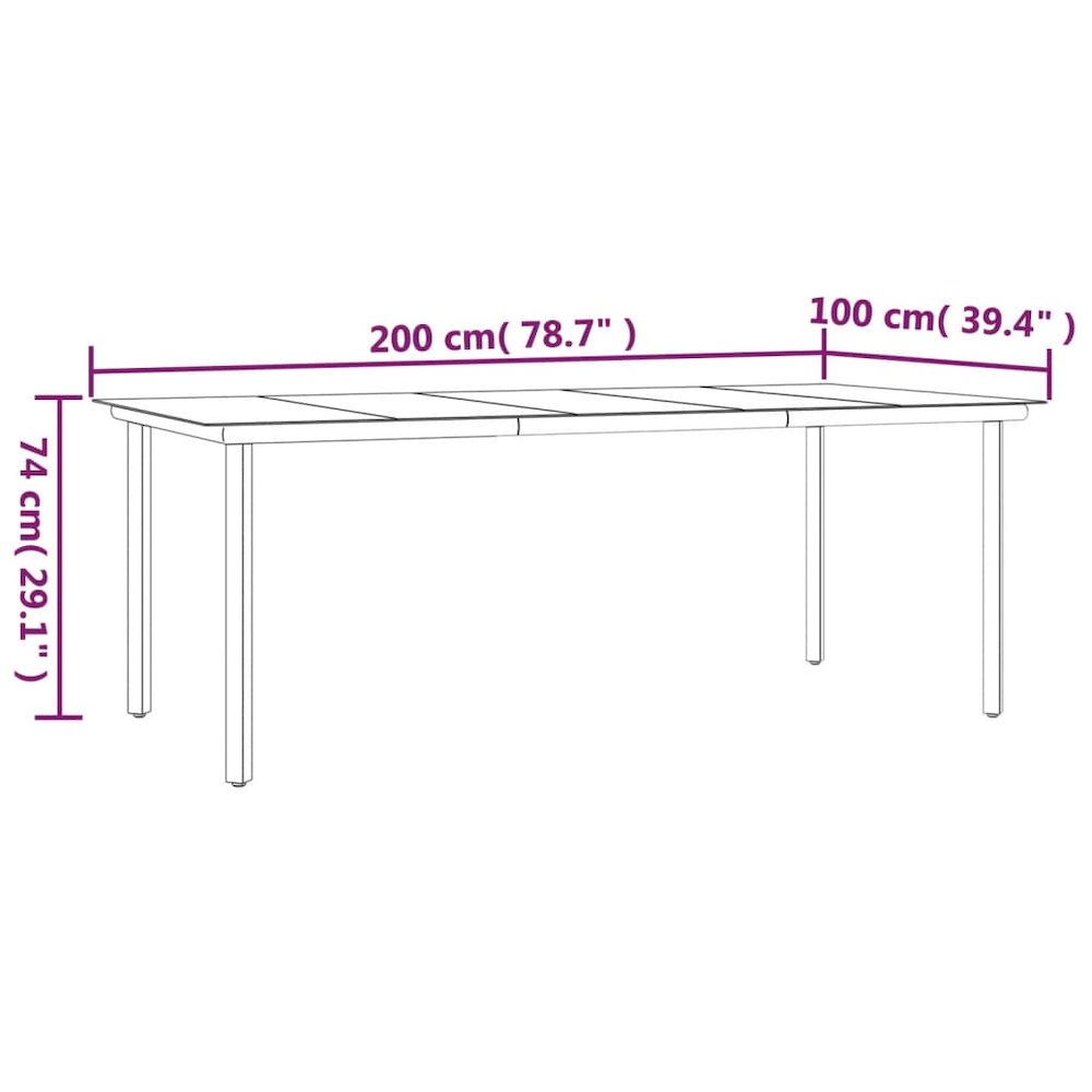 7 Piece Patio Dining Set Poly Rattan. Picture 11