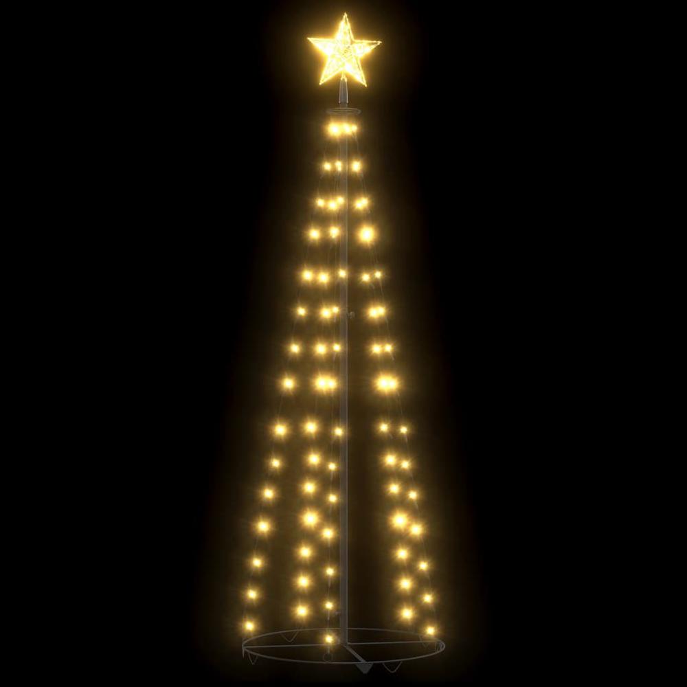 Christmas Cone Tree Warm White 84 LEDs Decoration 19.7"x59.1". Picture 1